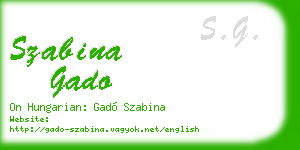 szabina gado business card