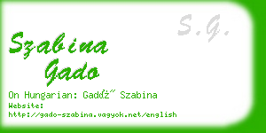 szabina gado business card